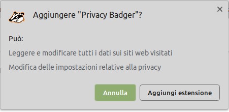 installazione privacy badger